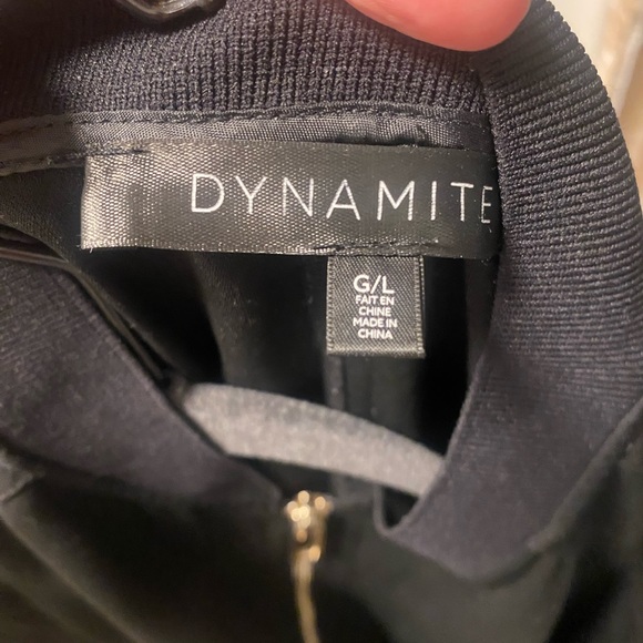 Dynamite black shacket. Lightweight. Gold metal accents. Size L - Picture 3 of 3
